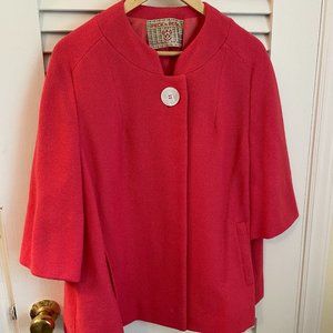 Pink linen-blend jacket